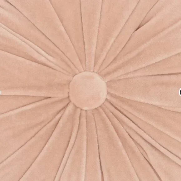 Threshold Ruched Velvet Mina‎ Victory Round Throw Pillow 16" NWT - Picture 2 of 3